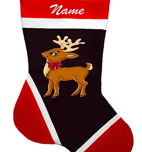 Festive Reindeer Christmas Stocking