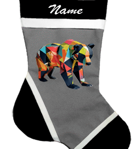 Personalized Bear Christmas Stocking