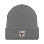 Skull and Floral Design Beanie