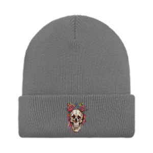 Stylish Gray Skull Beanie
