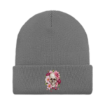 Stylish Skull and Floral Design Beanie