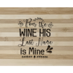 Engraved Bamboo Cutting Board for Weddings