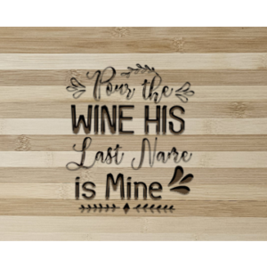 Engraved Bamboo Cutting Board for Weddings