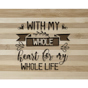 Elegant Wooden Cutting Board with Inspirational Quote
