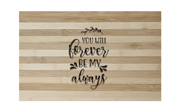 Romantic Bamboo Cutting Board
