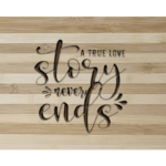 Bamboo Cutting Board with Inspirational Quote