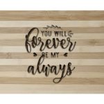 Engraved Bamboo Cutting Board for Special Occasions
