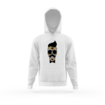 Trendy White Hoodie with Skulls