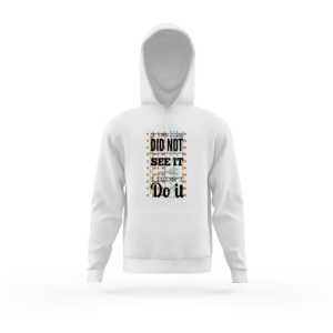 Unisex White Graphic Hoodie