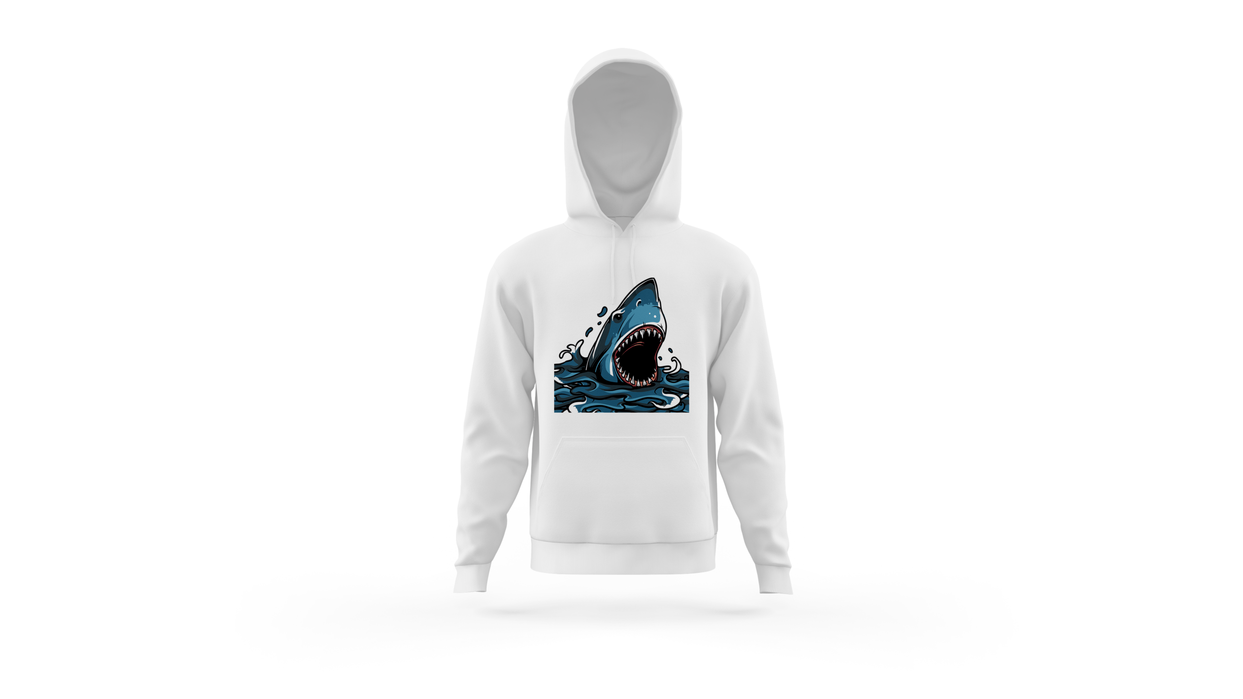 Shark Attack Graphic Hoodie