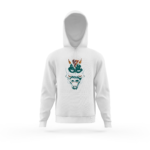 Stylish White Hoodie With Bold Graphic