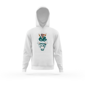 Stylish White Hoodie With Bold Graphic