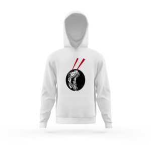 Stylish Dinosaur Hoodie with Chopsticks Design