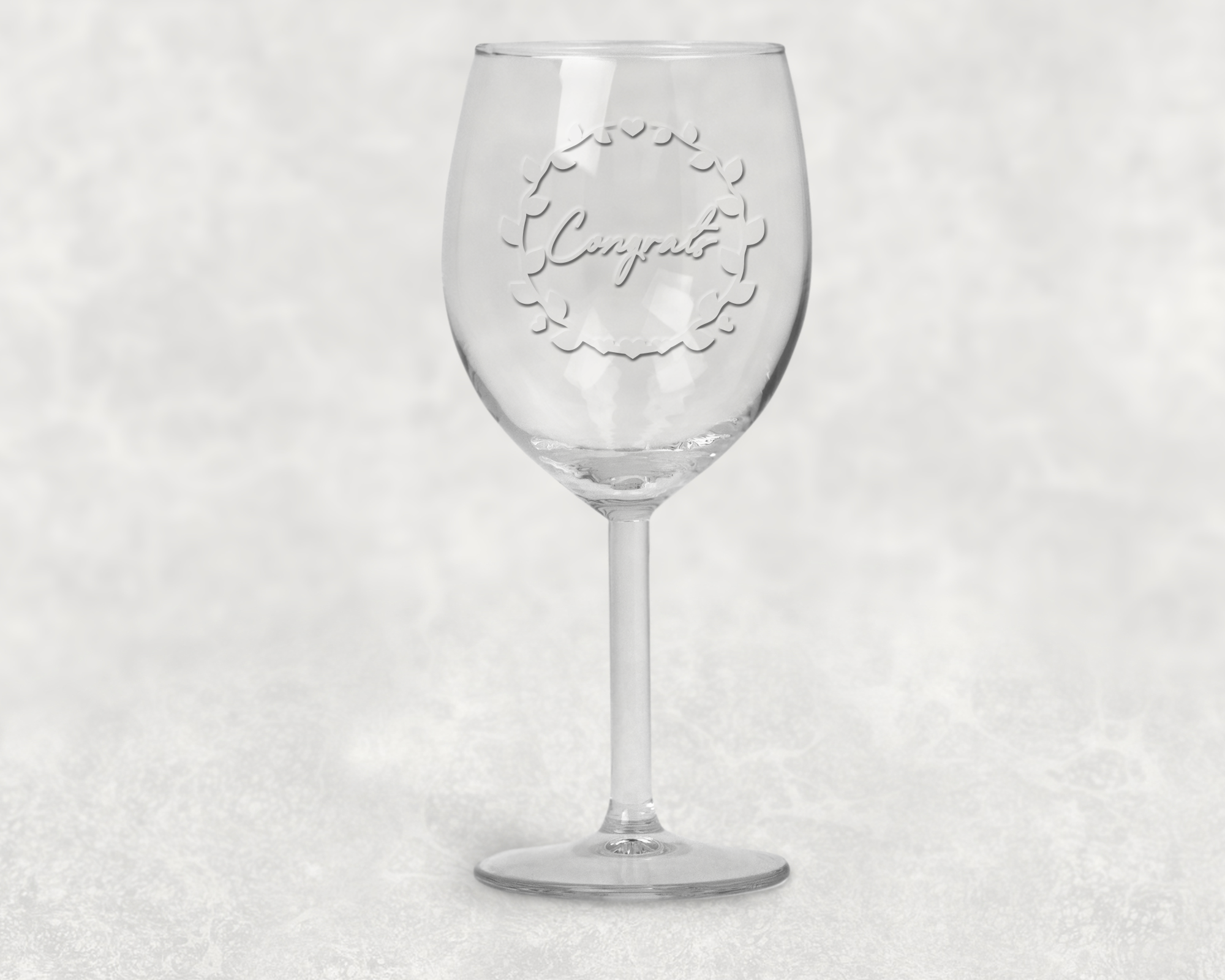 Elegant Congrats Wine Glass