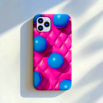 Vibrant Pink and Blue Patterned Phone Case
