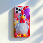 Colorful Chicken-Themed Phone Case