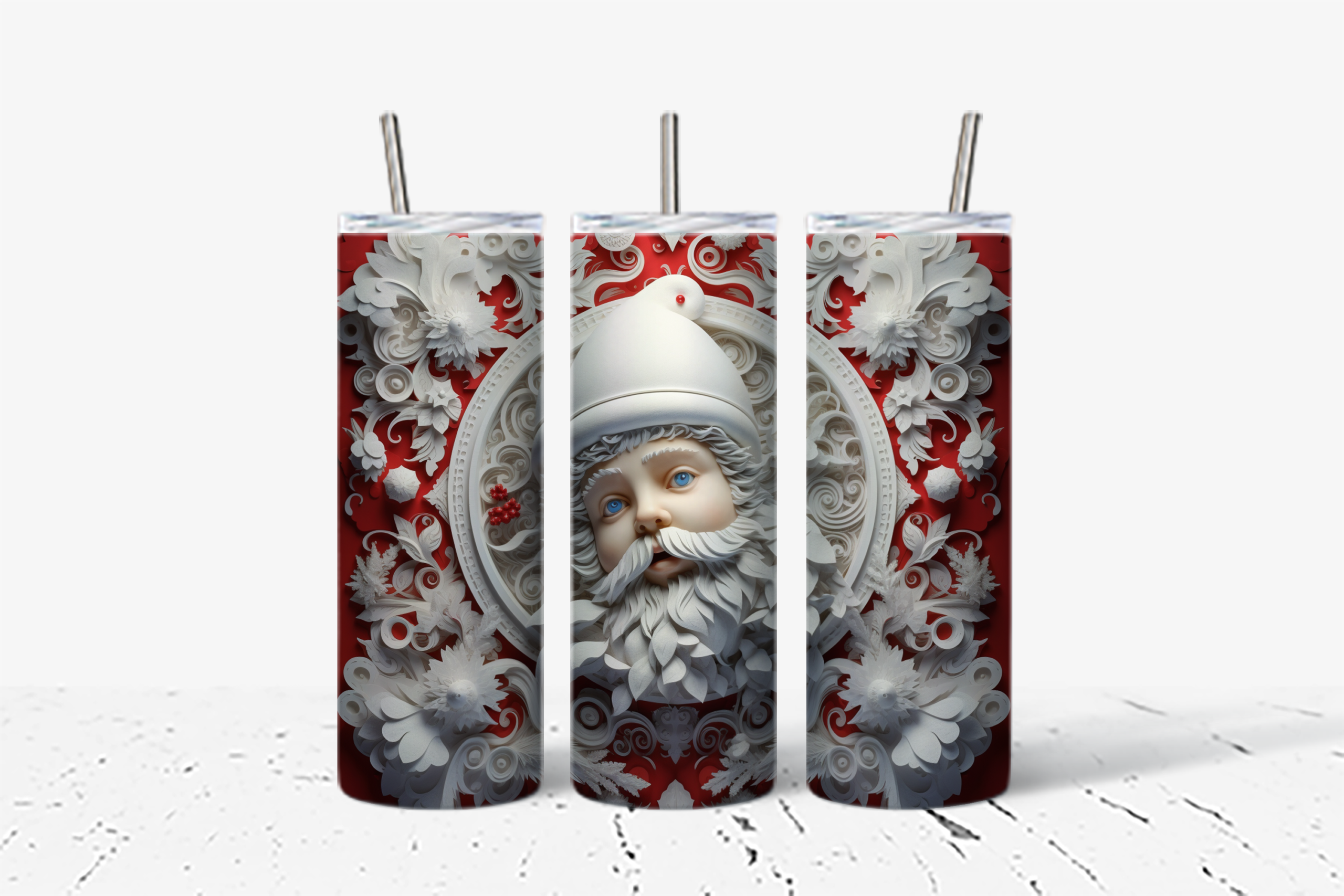 Intricately Designed Christmas Tumblers