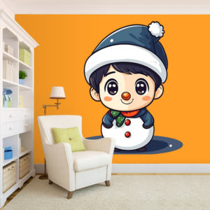 Cute Snowman Wall Decal