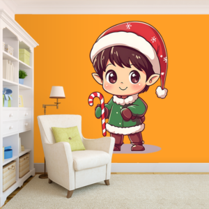 Charming Holiday Elf Wall Decal
