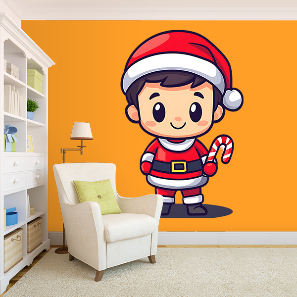 Festive Santa Wall Mural