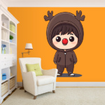 Charming Reindeer Wall Mural