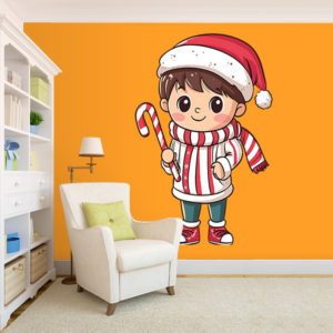 Festive Wall Art with Santa Theme