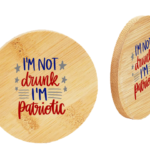 6 Pack Bamboo Coaster Set