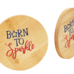 6 Pack Bamboo "Born To Sparkle" Coasters