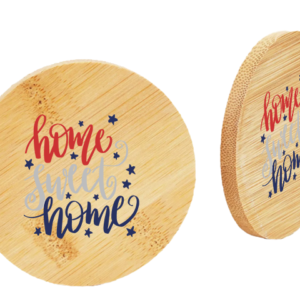 6 Pack Home Sweet Home Bamboo Coasters
