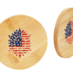 6 Pack Bamboo Coaster Set