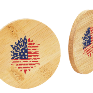 6 Pack Bamboo Coaster Set