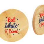 6 Pack Bamboo Coasters Set