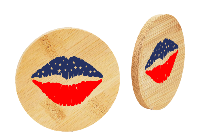 6 Pack Bamboo Lip Coasters