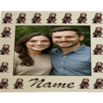 Personalized Photo Frame with Dog Design
