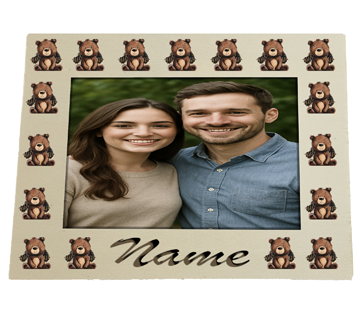 Personalized Bear-Themed Photo Frame