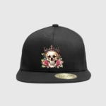 Skull and Roses Adjustable Size Hat