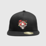 Stylish Skull and Roses Adjustable Size Hat