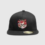 Stylish Skull and Roses Adjustable Hat