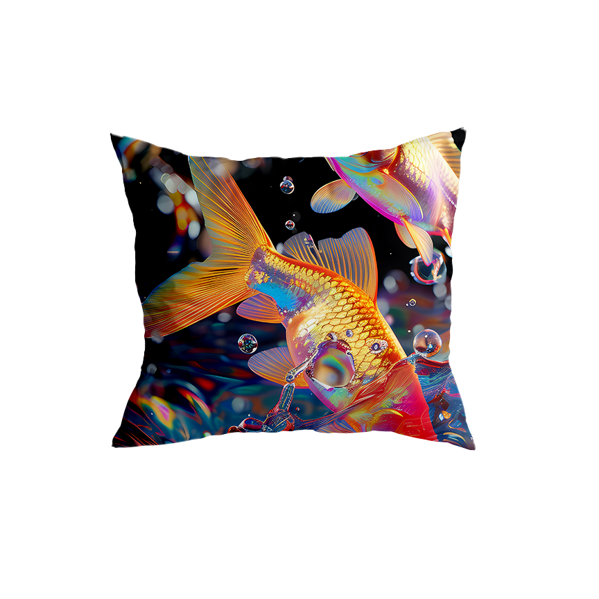 Vibrant Koi Fish Cushion