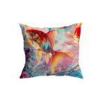 Vibrant Goldfish Throw Pillow