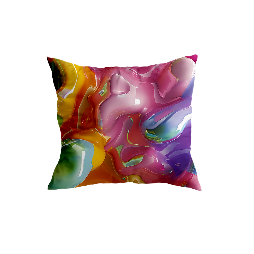 Vibrant Abstract Art Pillow