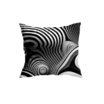 Stunning Abstract Black and White Throw Pillow