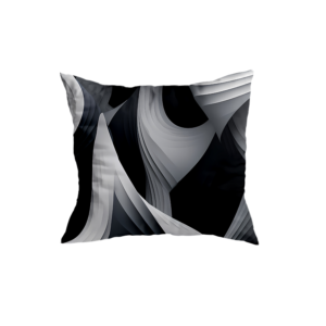 Elegant Black and White Abstract Pillow