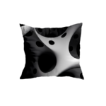 Modern Black and White Abstract Pillow