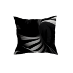 Elegant Black and White Decorative Pillow