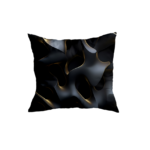 Elegant Black and Gold Decorative Pillow