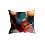 Vibrant Geometric Art Pillow