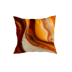Geometric Orange Abstract Throw Pillow