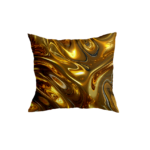 Luxe Gold Swirl Decorative Pillow