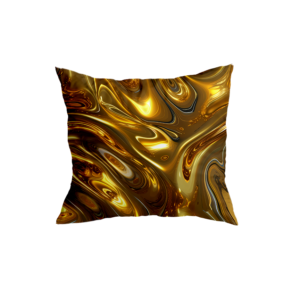 Luxe Gold Swirl Decorative Pillow